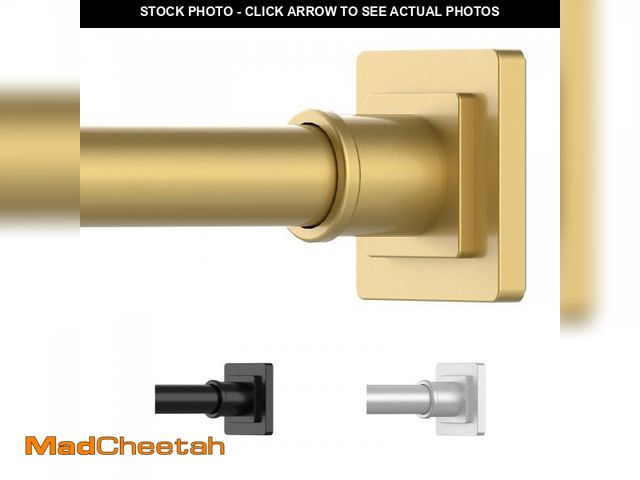 Lot 74-12052860 - UIOSANRT Gold Shower Curtain Rod 31-79 Inches Non-Slip Shower Rod Tension Mounted No Drill Shower Cu...