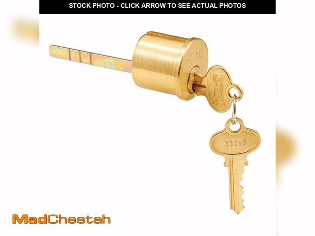 Lot 74-14357343 - Prime-Line Replacement Deadbolt Cylinder in Brushed Brass Finish - UNUSED