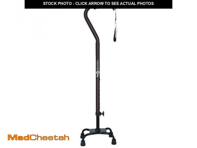 Lot 74-12137763 - Hugo 731-850 Adjustable Quad Walking Cane, Black(MISSING ONE GRIP )  - UNUSED