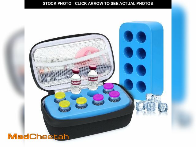 Lot 74-13576860 - YOUSHARES Insulin Vial Cooler Travel Case - 8 Slots Freezable Ice Brick Organizer for Peptide Vials,...