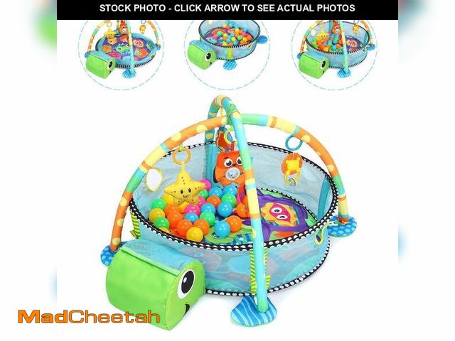 Lot 74-12835704 - Babyeap 3-in-1 Baby Gym and Play Mat, Baby Activity with Ocean Ball Sensory Toys, 0-36 Months - USED