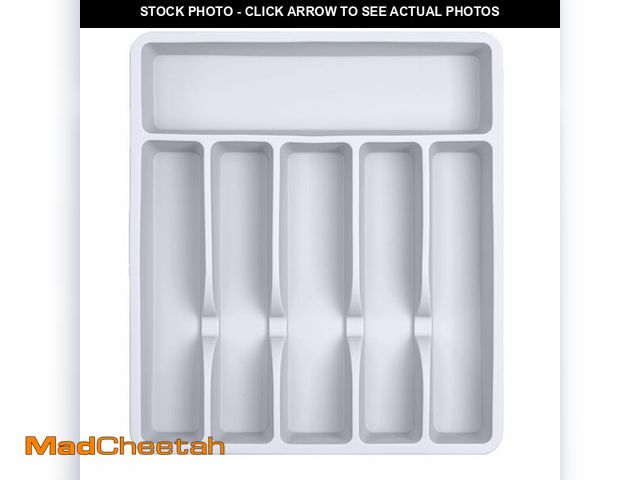 Lot 74-14383851 - Pantrymade Silicone Silverware Drawer Organizer Ã¢â¬â Non-Slip Utensil Holder for Kitchen Drawers...