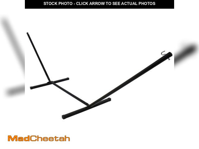 Lot 74-14291994 - Sunnydaze 12 ft. Heavy-Duty Steel Beam Hammock Stand in Black - UNUSED