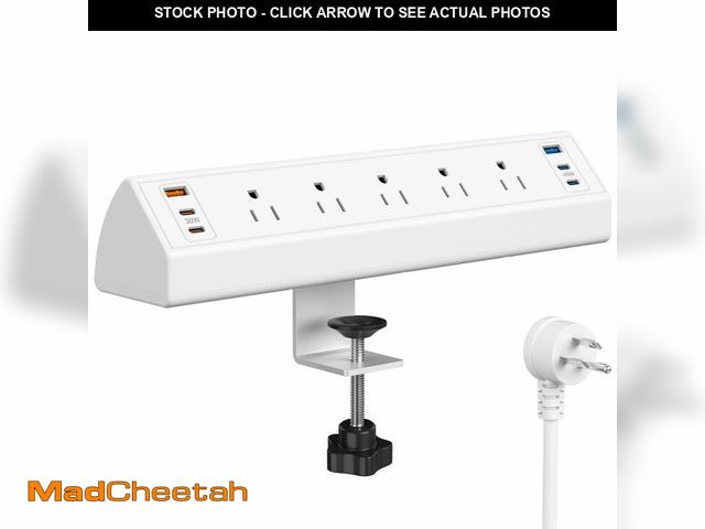 Lot 74-12699899 - Desk Clamp Power Strip USB C,75W Total Fast Charging Station,45W and 30W USB-C Ports,Desk Edge Mount...