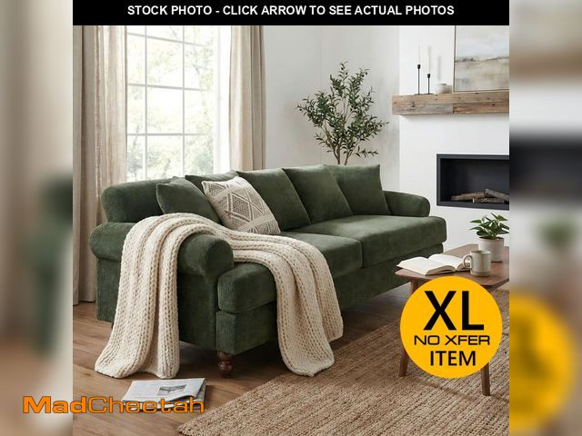 Lot 74-14292463 - CHRISTOPHER KNIGHT HOME Marvella Modern 81.5 in. Rolled Arms Chenille Upholstered Rectangle 3-Seater...