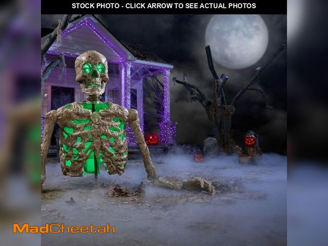 Lot 74-14592513 - Home Accents Holiday 4.5 FT Grave &amp; Bones Color Changing LED Groundbreaker 26SV25435 - UNUSED