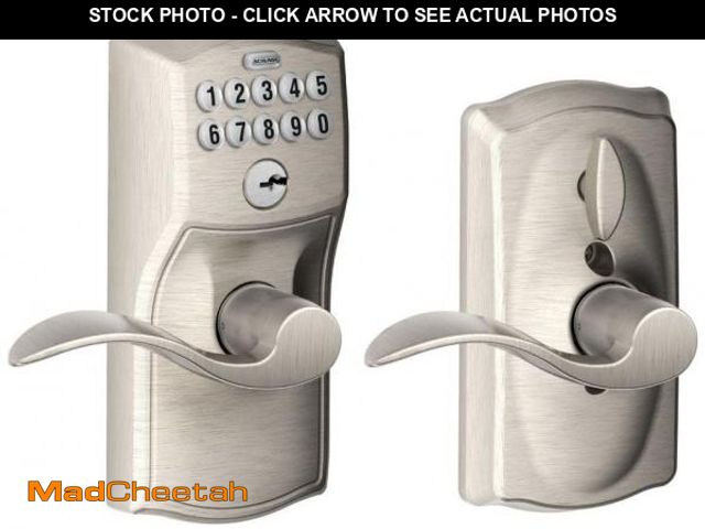 Lot 74-12535932 - Schlage Fe595-Cam-Acc Camelot Keypad Entry - Nickel - UNUSED