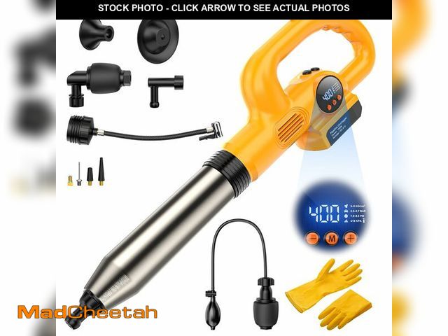 Lot 74-14146850 - Ecarke 2-in-1 Electric Toilet Drain Unclogger &amp; Air Pump Ã¢â¬â Compatible with DeWalt 20V Bat...