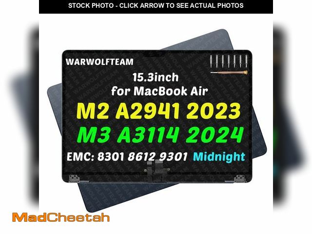 Lot 74-13966899 - WARWOLFTEAM 15.3inch Compatible with MacBook Air Retina A2941 2023 M2 EMC 8301 A3114 2024 M3 EMC 861...