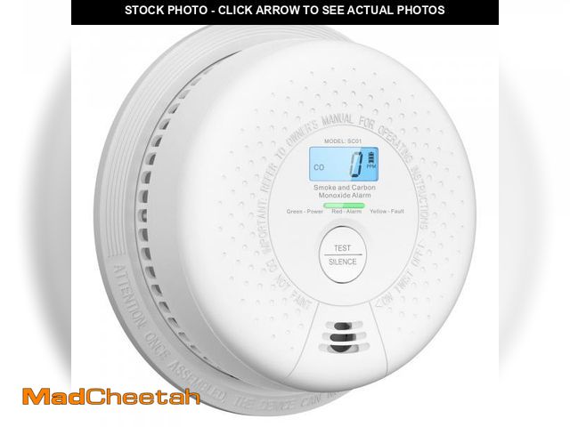Lot 74-12053394 - X-Sense Smoke Detector Carbon Monoxide Detector Combo, 10-Year Battery Smoke Detector with Display, ...
