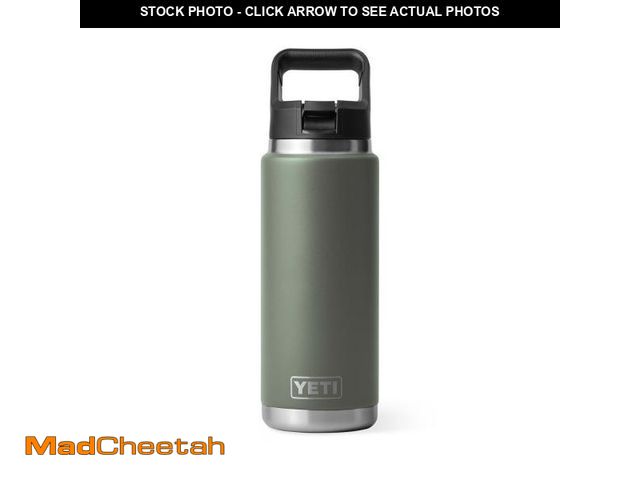 Lot 74-12340693 - *SEE DETAILS* Yeti Rambler 26 Oz Bottle with Straw Cap Camp Green *SEE DETAILS*  - USED