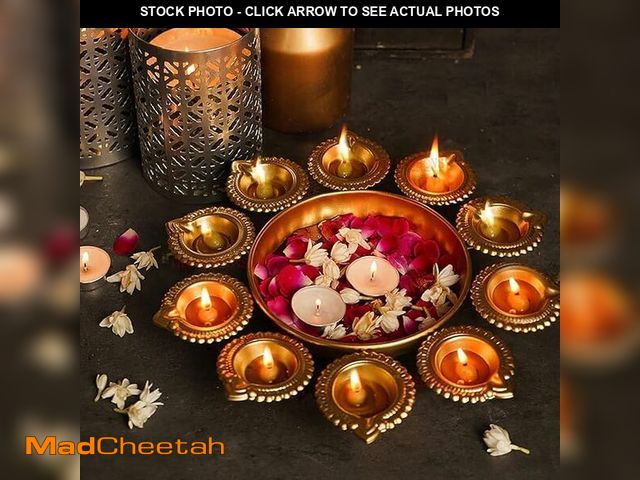 Lot 74-12700665 - FIRKIRI Diya Shape Flower Decorative Urli Bowl Ã¢â¬â Handcrafted for Floating Flowers and Tea Lig...