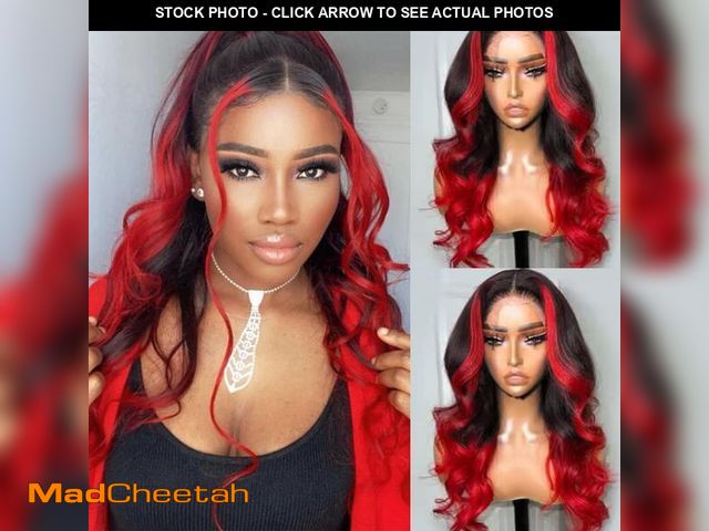 Lot 74-12115242 - Goldfinch Highlight Red Lace Front Wig Human Hair Body Wave Ombre Hot Red Wigs Human Hair For Women ...