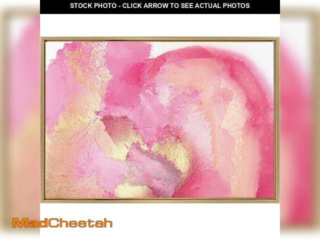 Lot 74-12760250 - Kate and Laurel x Mentoring Positives Collaboration Pink Golden Hour Framed Canvas Wall Art; 23x33; ...