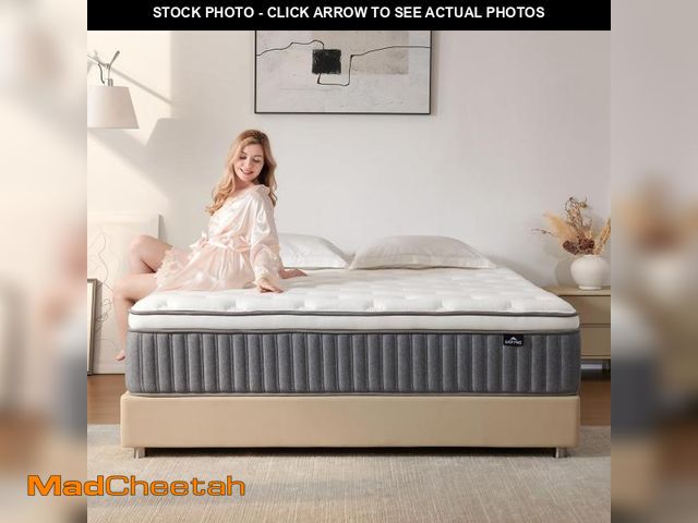 Lot 74-12319817 - SNFPNE Queen Size Mattress 12 Inch, Hybrid Memory Foam Mattress with Zoned Pocket Coils Support and ...