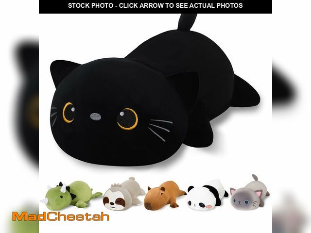 Lot 74-13542930 - Finebee Weighted Black Cat Stuffed Animals, Cute Weighted Black Cat Plush, Soft Stuffed Weighted Plu...