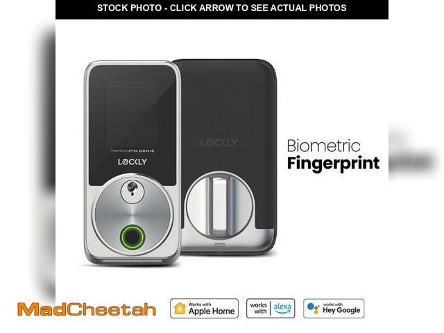 Lot 74-13270472 - Lockly Secure Pro Zeno Series Satin Nickel Deadbolt WiFi Smart Lock, Apple Home Key, Fingerprint, Ke...