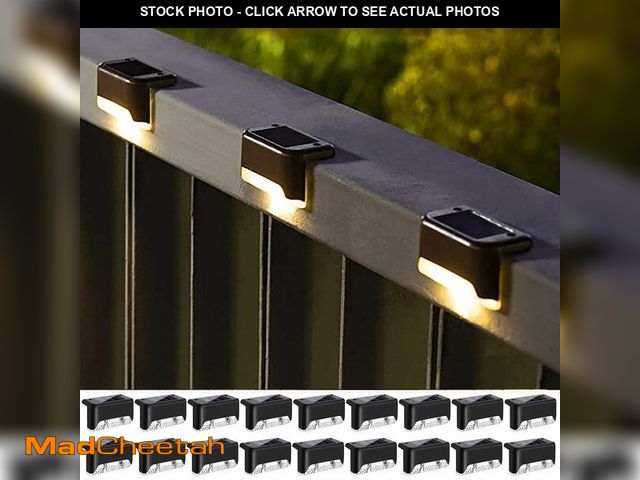 Lot 74-13719890 - Solar Deck Lights Outdoor 18 Pack, Outdoor Lights Waterproof Led Lights for Outdoor Stairs,Yard, Fen...