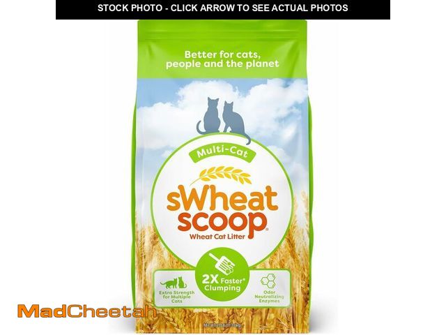 Lot 74-14068418 - sWheat Scoop Natural Wheat Multi-Cat Litter, Superior Clumping with Odor Neutralizing Enzymes, 25 Po...