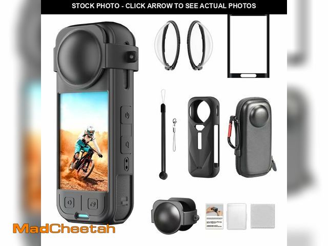 Lot 74-14214822 - Vasgather Camera Accessory Kit for Insta 360 X5 - Lens Guards, Silicone Case, Camera Case (Black, Un...
