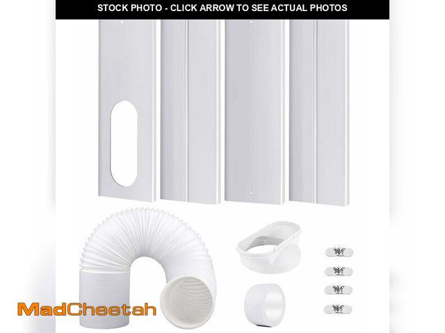 Lot 74-14271346 - Portable Air Conditioner Windows Vent Kit with 5.9Ã¢â¬Â Exhaust Hose &amp; Coulper,Universal Adjus...