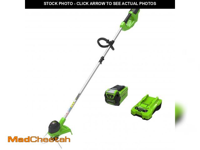 Lot 74-12513034 - Greenworks 40V 12" String Trimmer with 2.0 Ah Battery &amp; Charger 2101602 - UNUSED