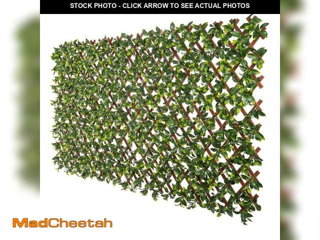 Lot 74-12778474 - NATURAE DECOR Expandable Pvc Trellis Hedges 36 in. X 72 in. Gardenia Artificial Leaf - UNUSED