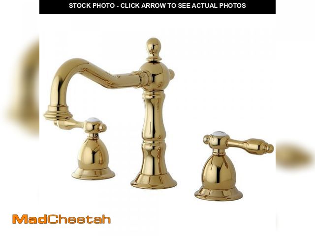 Lot 74-12360952 - Kingston Brass KS1972TAL Widespread Lavatory Faucet, 7-1/2 inch in Spout Reach, Polished Brass - UNU...