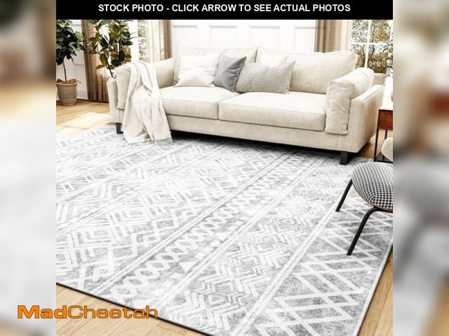 Lot 74-12293683 - SIXHOME 9 X12  Area Rugs for Living Room Washable Rugs Boho Large Area Rug Modern Geometric Neutral ...