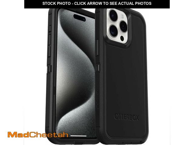 Lot 74-12715683 - OtterBox iPhone 15 Pro Max Defender Series XT Case with MagSafe, Screenless, Rugged - Non-Retail Pac...