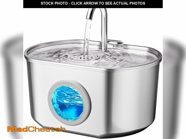 Lot 74-13958927 - Cat Water Fountain Stainless Steel: 73oz/2.2L Cat Fountain for Drinking- Pet Water Fountain Inside -...