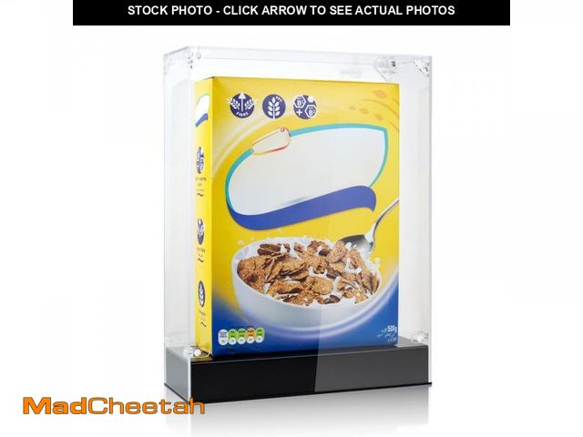 Lot 74-12304783 - Cereal Box Display Case, 10.6 x 4 x 13.7 Clear Acrylic Display Box Memorabilia Display Case &amp; St...