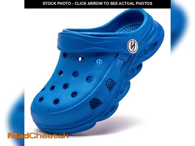 Lot 74-12712855 - HOBIBEAR Boys and Girls Classic Graphic Toddler Garden Clogs Slip on Water Shoes (Blue-Size 9 Toddle...