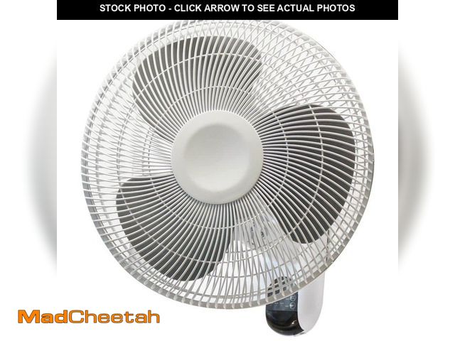 Lot 74-12557960 - Hampton Bay 16 in. Indoor Wall Mount Fan with Remote - UNUSED