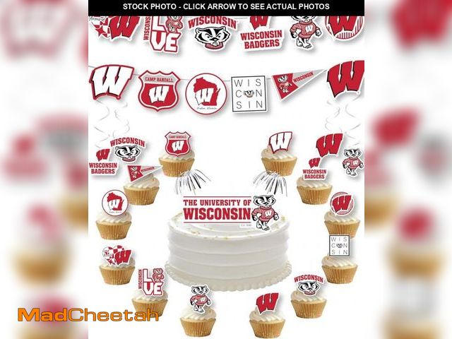 Lot 74-12223805 - University of Wisconsin Party Supplies (42 Pieces) Wisconsin Graduation, Tailgating and Birthday Par...