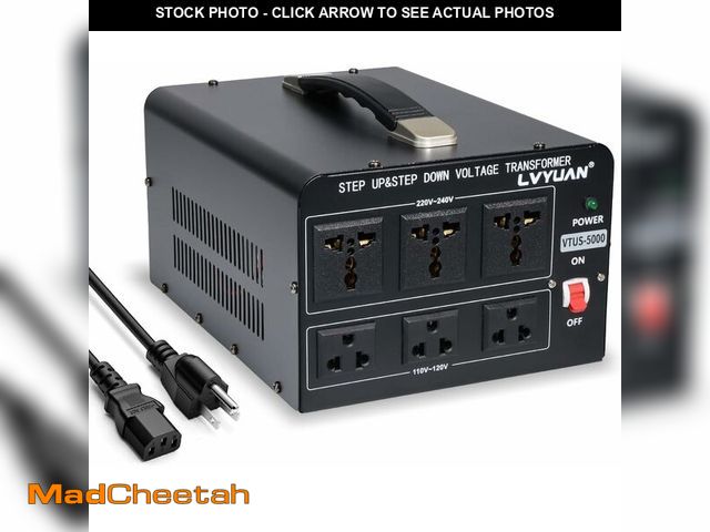 Lot 74-13710073 - LVYUAN 5000 Watt Voltage Converter Transformer Heavy Duty Step Up/Down AC 110V/120V/220V/240V Power ...