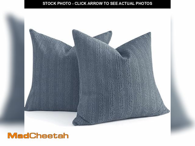 Lot 74-12452057 - COCOPLOCEUS 24x24 Pillow Covers Set of 2 Euro Sham Pillow Covers Cotton Euro Pillow Shams, Boho Thro...