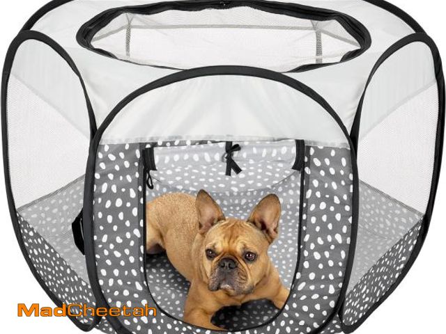 Lot 74-12367517 - Furhaven Portable Dog Playpen Cat Tent, Pet Playground/Kennel Foldable Indoor Outdoor Zippered Puppy...