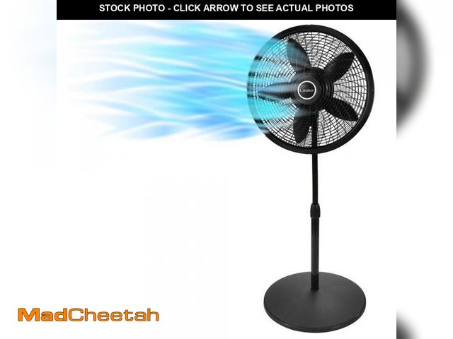 Lot 74-12464382 - Lasko Cyclone 18 in. 3 Speed Oscillating Pedestal Fan for Home in Black with Adjustable Height, Tilt...
