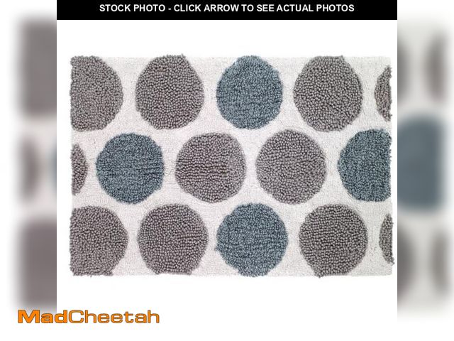 Lot 74-2630400 - Ebern Designs Virgnia Dotted Circles Shower Bath Rug AVL2957 - UNUSED