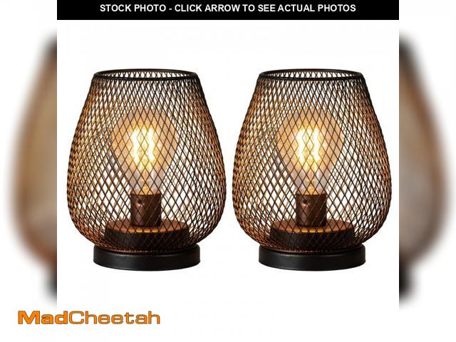 Lot 74-12310718 - NEEDOMO 2 Pack Battery Operated Lamp Outdoor Table Lantern, LED Table Lantern with Timer Mode, Vinta...