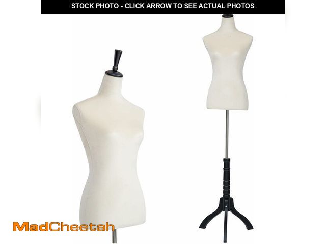 Lot 74-13794132 - Mannequin Dress Form Female Dress Model Torso Display Mannequin Body 53-67 Inch Height Adjustable Tr...