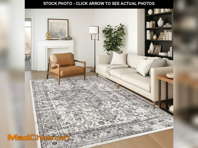 Lot 74-12967819 - zesthome 6x9 Area Rug, Super Soft Washable Rugs for Living Room, Non-Slip Stain Resistant Vintage Ru...