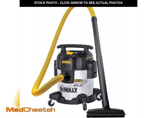 Lot 74-13709450 - DEWALT 5 Gallon 4 HP STEALTHSONIC Shop Vacuum Wet and Dry DXV05S-QTB with 6 Dust Bags Ultra Quiet St...