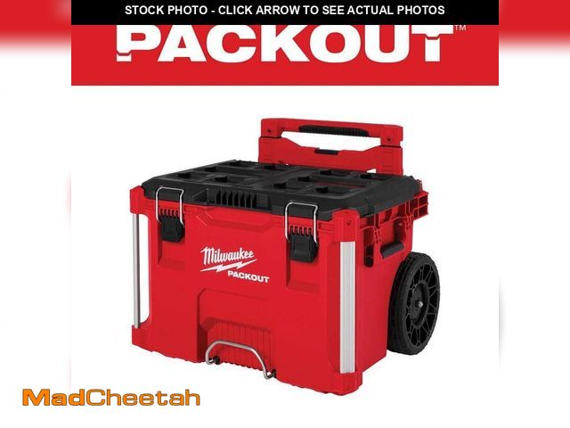 Lot 74-13693703 - Milwaukee PACKOUT 22 in. Rolling Modular Tool Box Low Profile Handle - UNUSED