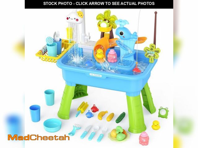 Lot 74-14297394 - GGRH 2026 Upgraded Water Table for Toddlers 1-3 - Outdoor Toys for Kids Ages 4-8 with Pump, Summer O...