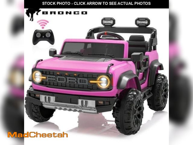 Lot 74-12143445 - 24V 2 Seater Ride on Cars for Big Kids  Licensed Ford Bronco Raptor Powered Ride on Toy Truck with R...