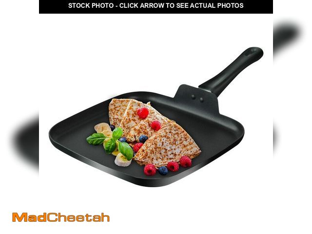 Lot 74-14210703 - LECOOKING 10 Inch Square Griddle Pan, Nonstick Grill Pan for Cooking Eggs, Omelettes, and More, Grid...