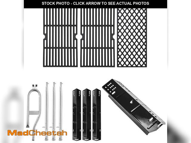 Lot 74-12415051 - SafBbcue DGH450CRP Cooking Grates and Heat Plate for Dyna Glo Grill Replacement Parts 4 Burner DGH45...