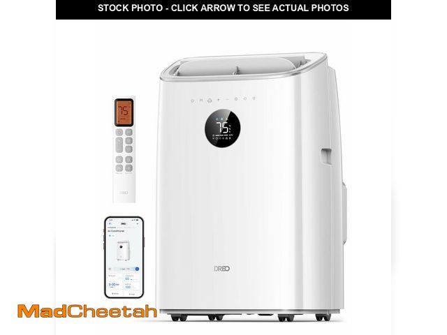 Lot 74-12629645 - Dreo Portable Air Conditioners, 8000 BTU ASHRAE (5000 BTU DOE) Smart AC Unit for Bedroom with Draina...